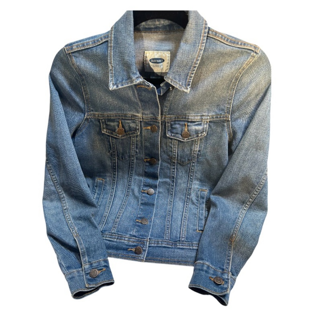Old Navy Denim Jean Trucker Jacket Size XS Women Blue Medium Wash Classic - Picture 8 of 8